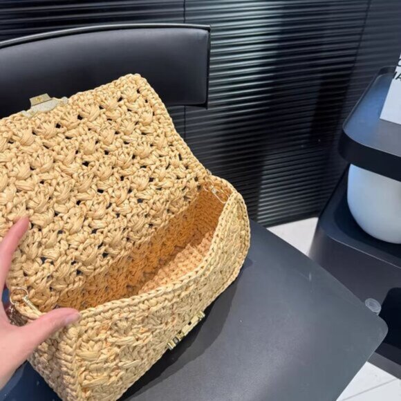 Celine Beige Woven Crossbody Bag - Picture 9 of 9